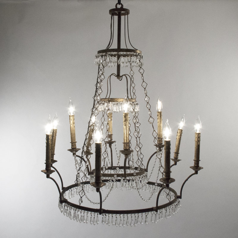 Zentique 10 Light Candle Style Wagon Wheel Chandelier Wayfair